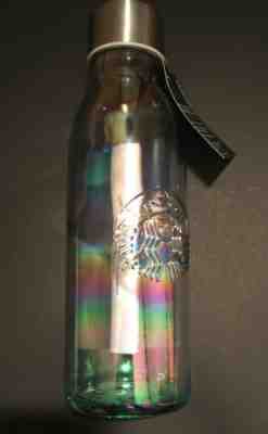 NEW Starbucks 20oz Recycled Iridescent ???? Glass Water Bottle Holiday 2019 LE - Sold on eBay Jan, 2nd 2020 for $39.99