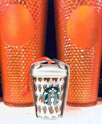 Starbucks 2019 Christmas Ceramic "Merry Coffee" Cup Ornament Brand New  - Sold on eBay Jan, 2nd 2020 for $18.00