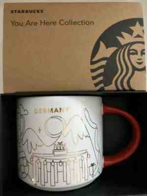 Starbucks Coffee 14oz GERMANY Holiday mug YAH YOU ARE HERE Christmas Cup red - Sold on eBay Jan, 2nd 2020 for $28.95
