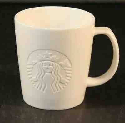 Starbucks embossed white Siren Mermaid espresso cup mug 2015 3 fl oz C6 - Sold on eBay Jan, 2nd 2020 for $15.99