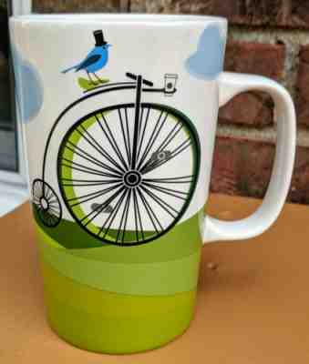 Starbucks 2014 Penny Farthing Bicycle Blue Bird 16 oz Coffee Mug Cup  - Sold on eBay Jan, 2nd 2020 for $16.00