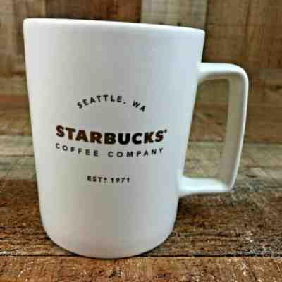 Starbucks Mug Seattle Wa est. 1971 Coffee Company Gold Foil Lettering 16oz 2016 - Sold on eBay Jan, 2nd 2020 for $18.99