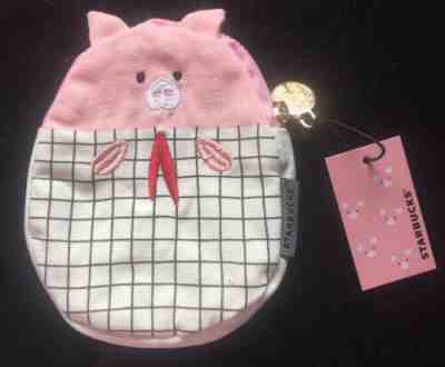2019 Starbucks Chinese New Year Pink Pig Pouch /  Bag w/ Siren Zipper  -No Card - Sold on eBay Jan, 2nd 2020 for $29.99
