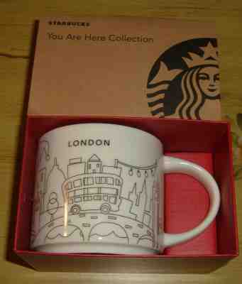 Starbucks London YAH Mug Christmas 2017 Big Ben Wheel Bus Holiday You Are Here - Sold on eBay Jan, 2nd 2020 for $39.99
