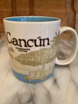 Starbucks Mug Cancun Mexico Global Icon Series 16 Oz 2016 Coffee Cup Beach Scene - Sold on eBay Jan, 2nd 2020 for $15.00
