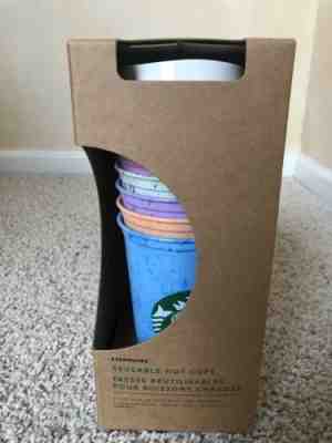 Starbucks Reusable ~Hot Cups~ 6 Cups W/ Lids 16 Oz. Summer 2019 New - Sold on eBay Jan, 2nd 2020 for $24.00