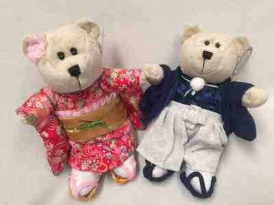 2019 Starbucks Japan Spring Bearista Bear Boy & Girl Set in Kimono  -No Card - Sold on eBay Jan, 2nd 2020 for $139.99