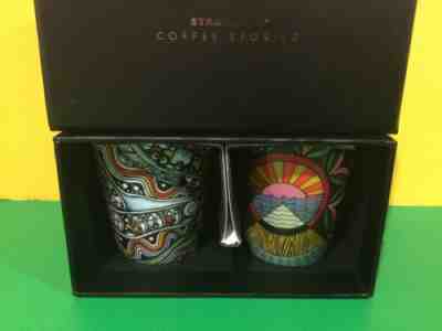 Starbucks Coffee Stories Collection Demi Taste Espresso Set of 2 Ceramic Cup NIB - Sold on eBay Jan, 2nd 2020 for $19.99