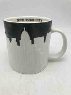 Starbucks New York Coffee Mug NYC Skyline Taxi Black White Relief 2012 Big Apple - Sold on eBay Jan, 2nd 2020 for $29.00