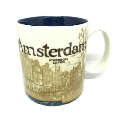 Amsterdam 2010 Blue Starbucks Coffee Mug Cup Collector Series Global Icon 16 oz - Sold on eBay Jan, 2nd 2020 for $24.99