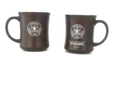 Starbucks Mug First Store Pike Place Market Coffee Cup X2 Brown 16oz Mermaid - Sold on eBay Jan, 2nd 2020 for $30.00
