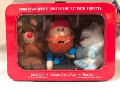 Vintage VTG 2003 Starbucks Rudolph Finger Puppets Lunchbox - Sold on eBay Jan, 2nd 2020 for $22.99
