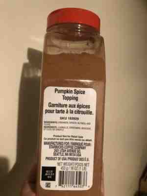 Starbucks Pumpkin Spice Topping 16oz (1lb) Best By 06/14/2020 - Sealed - Sold on eBay Jan, 2nd 2020 for $29.99