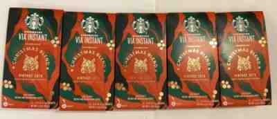 Starbucks Via Christmas Blend Vintage 2019 Instant Coffee 5 Boxes BBD JUNE 2020 - Sold on eBay Jan, 2nd 2020 for $69.99