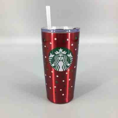 Starbucks 2018 Holiday Stainless Steel Travel Tumbler Hot Cold Red 20 Oz NEW - Sold on eBay Jan, 2nd 2020 for $26.99
