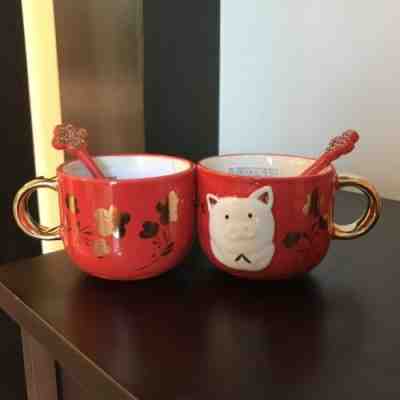 New Starbucks China 2019 Chinese New Year Pig Blessing 10oz Mug - Sold on eBay Jan, 2nd 2020 for $35.00