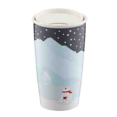 STARBUCKS 2019 Taiwan Christmas Mug DW POLAR BEAR / Double ceramic cup 12OZ - Sold on eBay Jan, 2nd 2020 for $30.00