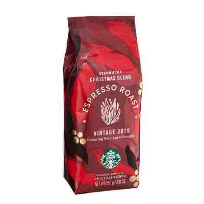 STARBUCKS CHRISTMAS BLEND ESPRESSO ROAST COFFEE BEANS 250g - Sold on eBay Jan, 2nd 2020 for $21.00