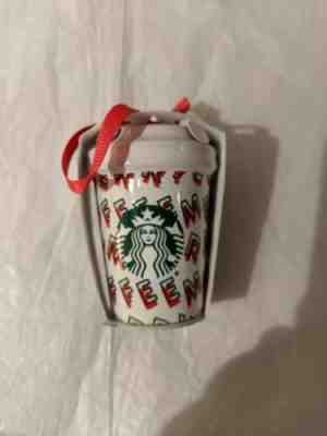 Starbucks 2019 Merry Coffee Cup Holiday Christmas Tree Ceramic Ornament NEW - Sold on eBay Jan, 2nd 2020 for $16.99