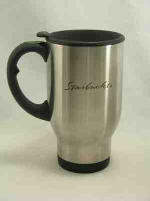 STARBUCKS Stainless Steel 16oz Travel Mug Dynaflex Handle w/ Lid Korea - Sold on eBay Jan, 2nd 2020 for $19.99