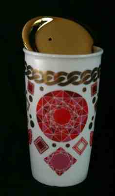 BEJEWELED gem Starbucks Coffee Mug with Gold Lid ceramic travel refill, ceramic - Sold on eBay Jan, 2nd 2020 for $17.77