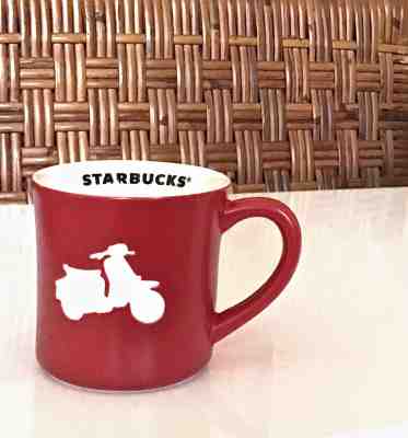  NEW Starbucks 2018 Lipstick Red Vespa Scooter Mini 3 oz Mug  - Sold on eBay Jan, 1st 2020 for $18.00
