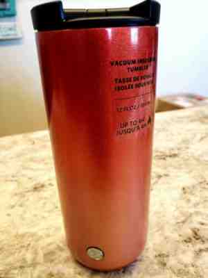 NWT Starbucks Tumbler Insulated 2019 Stainless Beautiful Rust & Glitter 12oz - Sold on eBay Jan, 1st 2020 for $21.00