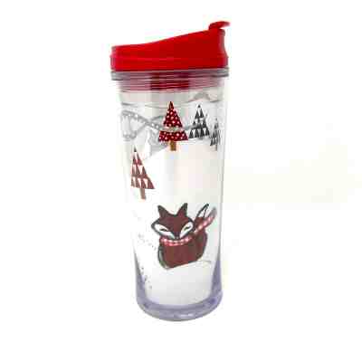 Starbucks Holiday Christmas Red Fox Snow Tumbler 12oz - Sold on eBay Jan, 1st 2020 for $24.99