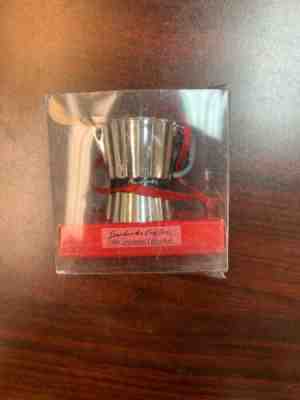 RARE STARBUCKS COFFEE Coffee Vintage 1999 STOVE TOP POT MAKER ORNAMENT MINI - Sold on eBay Jan, 1st 2020 for $20.00