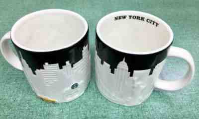 2 Starbucks New York City Relief Taxi Cab Mugs The Big Apple NYC Skyline - Sold on eBay Jan, 1st 2020 for $39.99