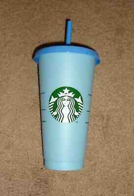 STARBUCKS Color Changing SINGLE Cold Cup SKY COBALT BLUE Reusable 24 oz Plastic - Sold on eBay Jan, 1st 2020 for $24.99