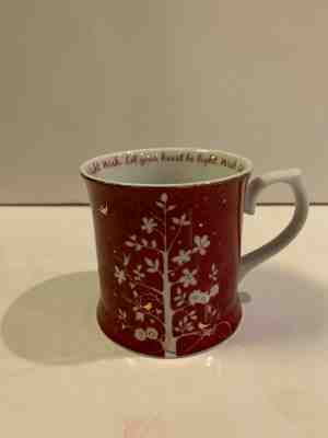 Starbucks Mug by Rosanna Xmas Red Gold Ceramic Coffee Bird Tree Holiday 2009 - Sold on eBay Jan, 1st 2020 for $18.00