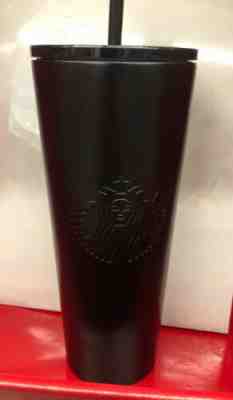 New Starbucks Holiday 2018 Matte Black Stainless Steel Cold Cup Tumbler 24 oz - Sold on eBay Jan, 1st 2020 for $39.99