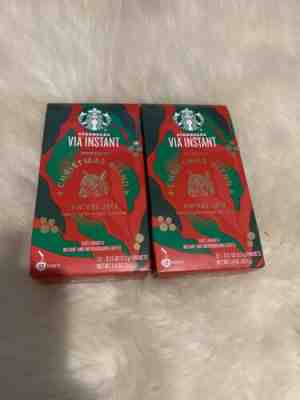 2 Pack STARBUCKS 2019 VIA CHRISTMAS BLEND VINTAGE AGED SUMATRA DARK ROAST COFFEE - Sold on eBay Jan, 1st 2020 for $27.00