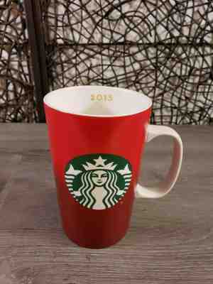 Starbucks Ceramic Coffee Mug 2015 Red Holiday SIREN Christmas Theme 16 Oz - Sold on eBay Jan, 1st 2020 for $19.99