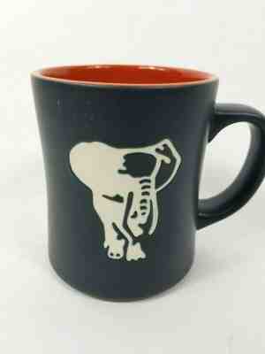 STARBUCKS 2011 ELEPHANT COFFEE MUG Matte Black with Orange Interior - Sold on eBay Jan, 1st 2020 for $25.00