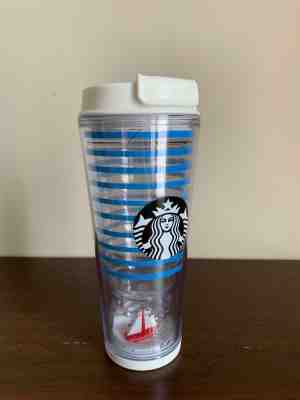  New STARBUCKS Snow Globe Sailboat Tumbler Cold Cup 12oz - Sold on eBay Jan, 1st 2020 for $39.00