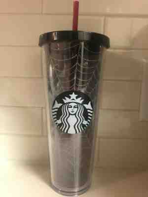 Starbucks Fall Halloween 2019 Silver Glitter Spider Web Tumbler Limited Edition - Sold on eBay Jan, 1st 2020 for $29.99