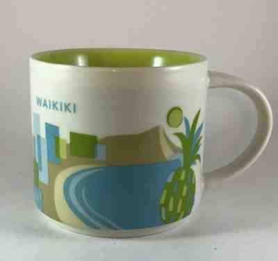 2012 Starbucks Coffee Mug You Are Here Waikiki 14 oz New Cup YAH Collection - Sold on eBay Jan, 1st 2020 for $25.00