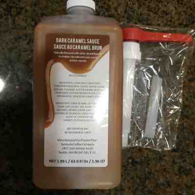 Starbucks Limited Dark Caramel Sauce. Large bottle/jug with pump. NEW - Sold on eBay Jan, 1st 2020 for $44.00