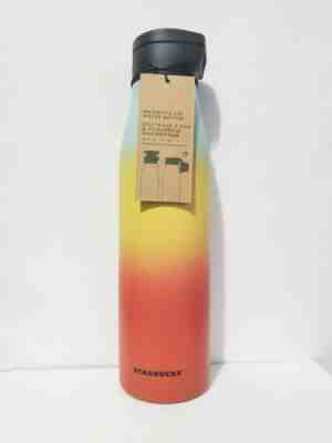 STARBUCKS RAINBOW PRIDE MAGNETIC LID WATER BOTTLE 20Oz New Summer - RARE! - Sold on eBay Jan, 1st 2020 for $19.99