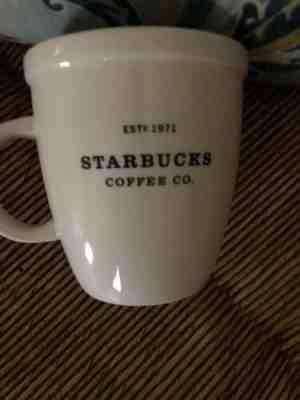 New Starbucks Abbey Mug Cup barista 18 Oz coffee 2001 NWOT White EST 1971 - Sold on eBay Jan, 1st 2020 for $18.99