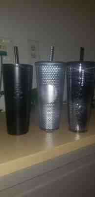 NEW STARBUCKS 2019 Platinum Studded, Black Matte, Black & Snow Winter Holiday - Sold on eBay Jan, 1st 2020 for $79.99