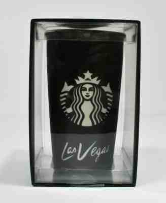 STARBUCKS 2015 Las Vegas Black SWAROVSKI CRYSTALS Spade Ceramic Tumbler LIMITED - Sold on eBay Dec, 31st 2019 for $39.99
