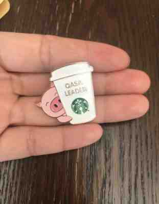 New Starbucks China 2019 Chinese New Year Of Pig QASA Leader Pink Cute Pig Pin - Sold on eBay Dec, 31st 2019 for $25.00