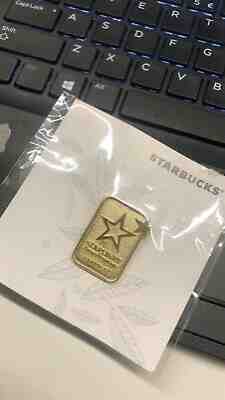 Starbucks 2019 Pin Star Light  Internal Reward Badge 1CPS China Rare Gold - Sold on eBay Dec, 31st 2019 for $48.99