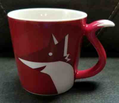 STARBUCKS 8 OZ FOX COFFEE MUG CUP TEA WITH TAIL HANDLE RED & WHITE 2012 EUC - Sold on eBay Dec, 31st 2019 for $19.97