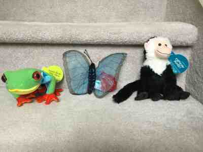 Rare Starbucks Set of Capuchin Monkey,Tropical Butterfly & Costa Rican Tree Frog - Sold on eBay Dec, 31st 2019 for $60.00