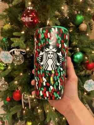Starbucks Holiday Christmas 2019 Green Confetti Travel Ceramic Tumbler Mug - Sold on eBay Dec, 31st 2019 for $22.00