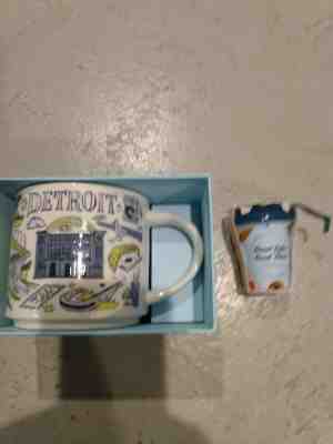  Starbucks "been there"  Coffee Mug Detroit  NIB  and christmas ornament bonus   - Sold on eBay Dec, 31st 2019 for $29.50